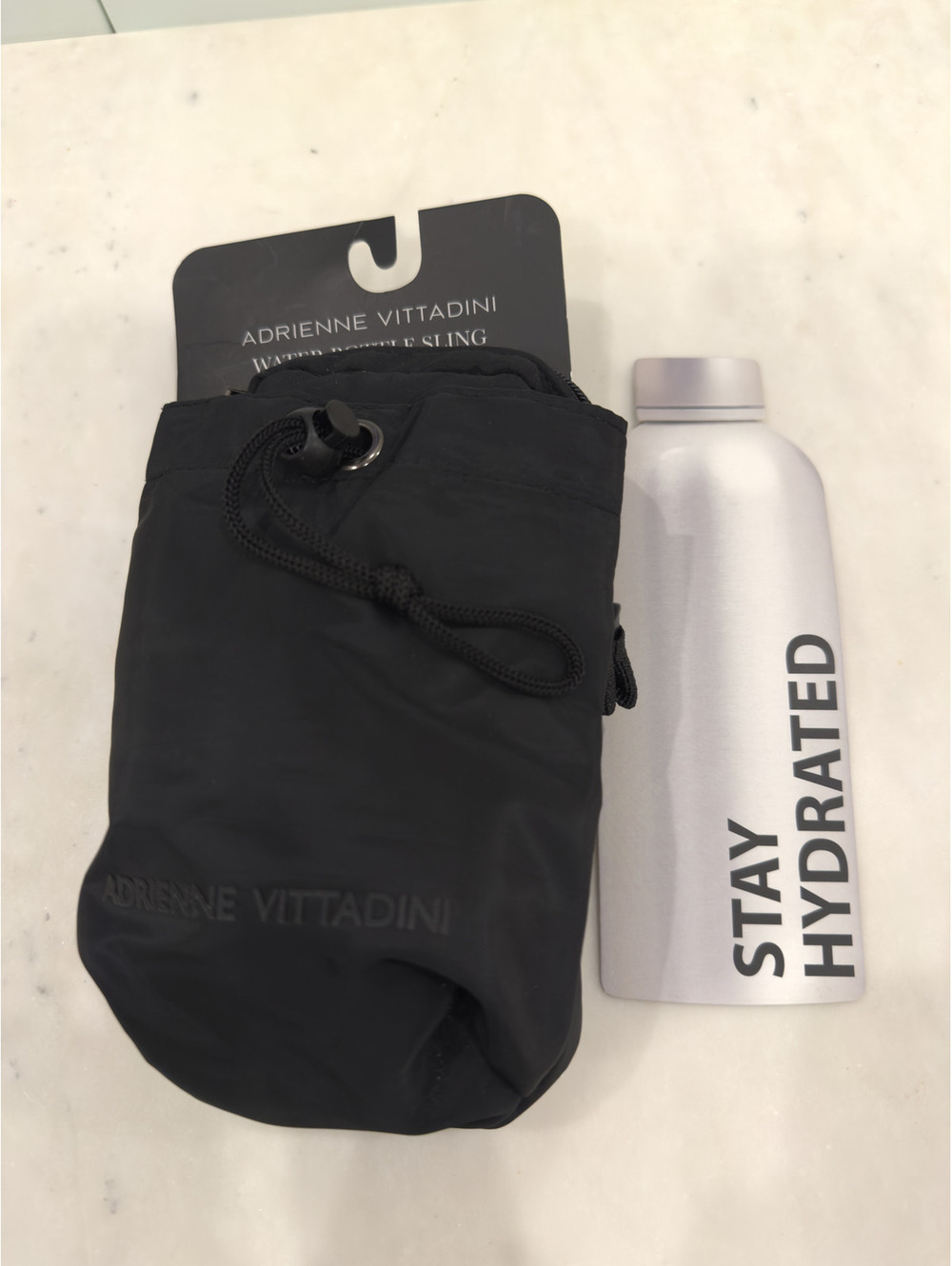 Adrienne Vittadini Black Water Bottle Carrier